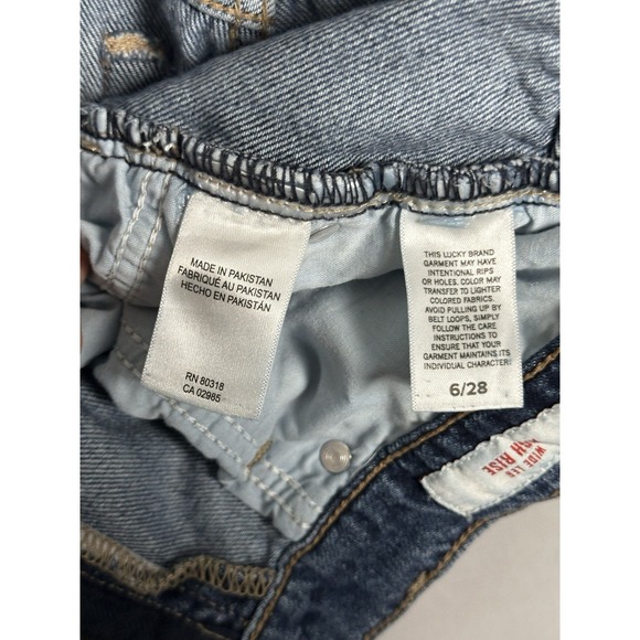 Lucky Brand Women's High Rise Wide Leg Jeans Medium Wash Size 6 28x30 - Picture 6 of 9
